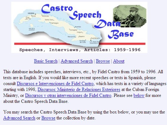 Castro Speech Data 
Base